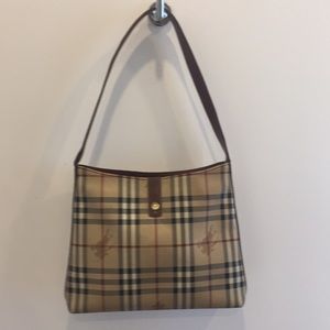 Authentic Vintage Burberry canvas and leather bag